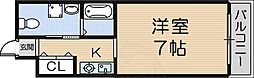 プレステージオーゼロワン 1Kの間取図画像