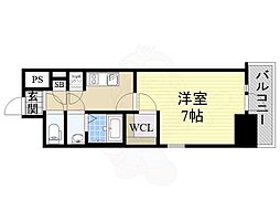 エスプレイスアーバンレジデンス 1Kの間取図画像