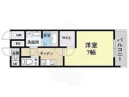 エスプレイスアーバンレジデンス 1Kの間取図画像