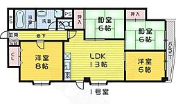 ロータリービルド宿院 4LDKの間取図画像
