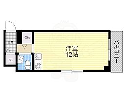 グラン・ビルド堺東 1Kの間取図画像