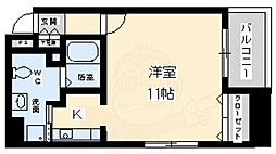 南海線 堺駅 徒歩4分の賃貸マンション 6階1Kの間取り