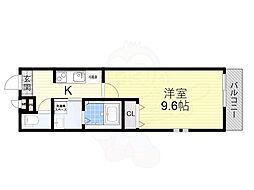 南海線 湊駅 徒歩4分の賃貸アパート 3階1Kの間取り