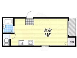 メゾンオリビア甲斐 ワンルームの間取図画像