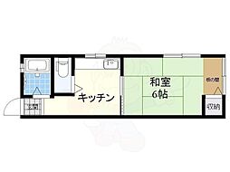 大浜コーポ 1Kの間取図画像