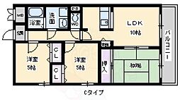 ホルティ上野芝 3LDKの間取図画像