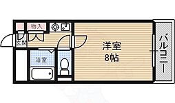 フォンティーヌ堺 1Kの間取図画像