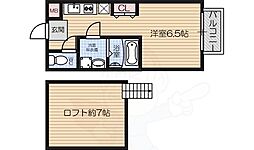 アイディアル老松 ワンルームの間取図画像