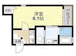 ルミエール栄橋 1Kの間取図画像