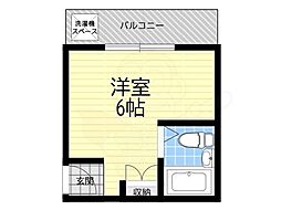 平和ガーデンハイツ ワンルームの間取図画像