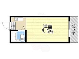 メガロ永代 ワンルームの間取図画像