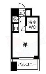 リュウパレス ワンルームの間取図画像