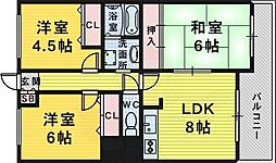 コーポレートハウスダイリン 3LDKの間取図画像