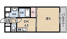 メゾン材木町 1DKの間取図画像