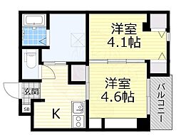 エヌエムキャラントセット 2Kの間取図画像