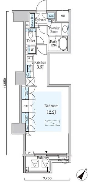 同じ建物の物件間取り写真 - ID:213098957135