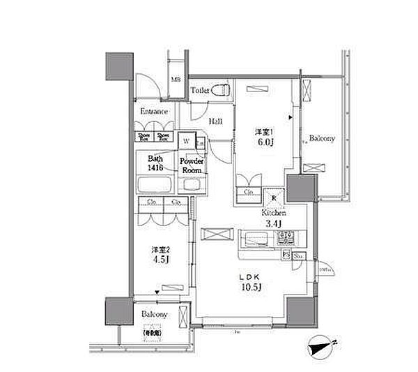 同じ建物の物件間取り写真 - ID:213099831309