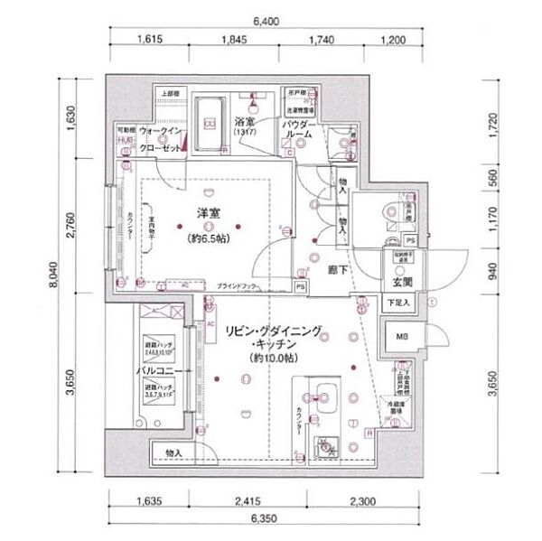 アルテシモポルト 303｜東京都中央区入船２丁目(賃貸マンション1LDK・3階・44.18㎡)の写真 その2