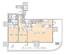 晴海フラッグ サンビレッジ T棟（HARUMI FLAG） 29階2LDKの間取り