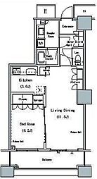 THE TOKYO TOWERS MID TOWER 11階1LDKの間取り