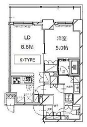 エスレジデンス月島（S-RESIDENCE月島） 9階1LDKの間取り