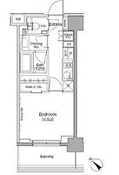 ザ・パークハビオ月島フロント 10階1Kの間取り