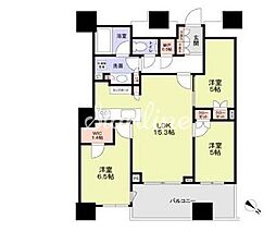 パークタワー勝どきサウス 3LDKの間取図画像