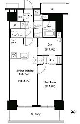 キャナルスクウェア豊洲 1SLDKの間取図画像