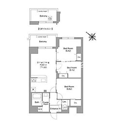 コンフォリア・リヴ豊洲キャナル 3LDKの間取図画像