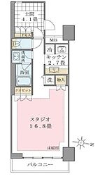 Brilliaist東雲キャナルコート 1Kの間取図画像