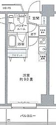 プライムアーバン豊洲 ワンルームの間取図画像