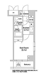 コンフォリア豊洲 1Kの間取図画像