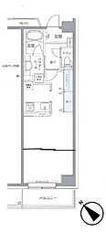 プライムアーバン豊洲 1DKの間取図画像