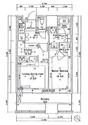 キャピタルゲートプレイスザ・タワー 1LDKの間取図画像