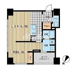 ウィルテラス勝どき 1LDKの間取図画像
