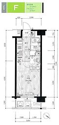 プレール・ドゥーク東京CANAL 1Kの間取図画像