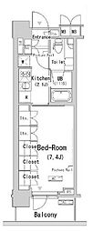 ParkAxis辰巳STAGE 1Kの間取図画像