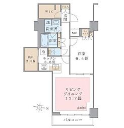 Brilliaist東雲キャナルコート 1SLDKの間取図画像
