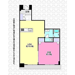 三田狭山ガーデン 1LDKの間取図画像