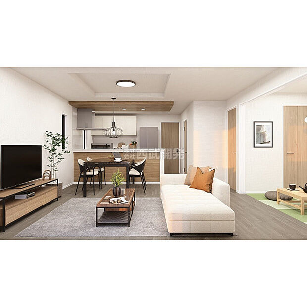 参考プラン内観パース/配置してある家具や小物はCGによるイメージです。