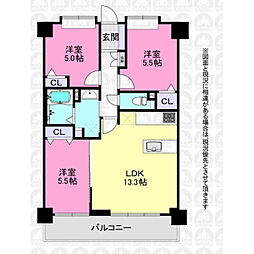 間取図画像 3LDK