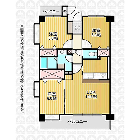 3LDK 間取り