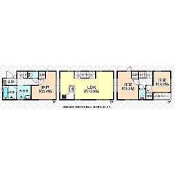 東武東上線 朝霞台駅 徒歩20分 2SLDKの間取り