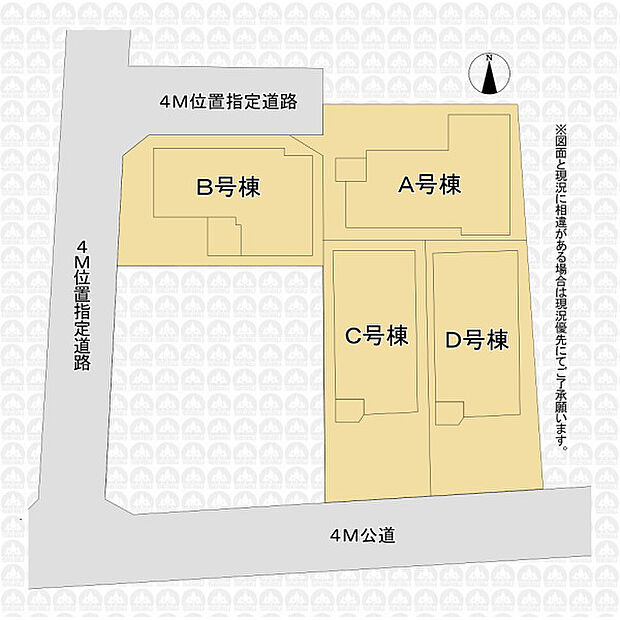 D号棟は並列駐車2台可能(車種による)な南道路の邸宅です。