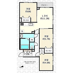 間取図画像 3LDK