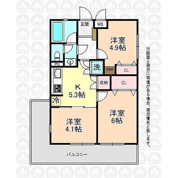 南大泉ヴィクトリアハイツ(3K) 1階の間取り