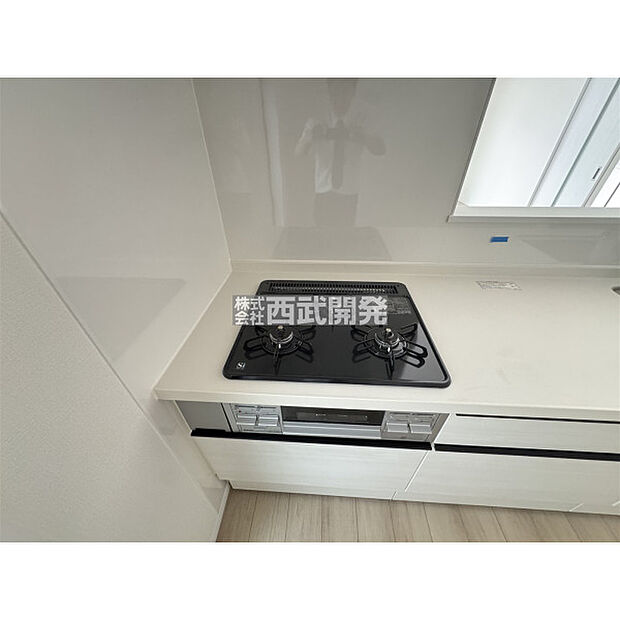 グリル付き3口ガスコンロ