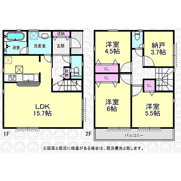 3LDK+納戸3.7帖！