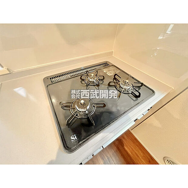 グリル付き3口ガスコンロ