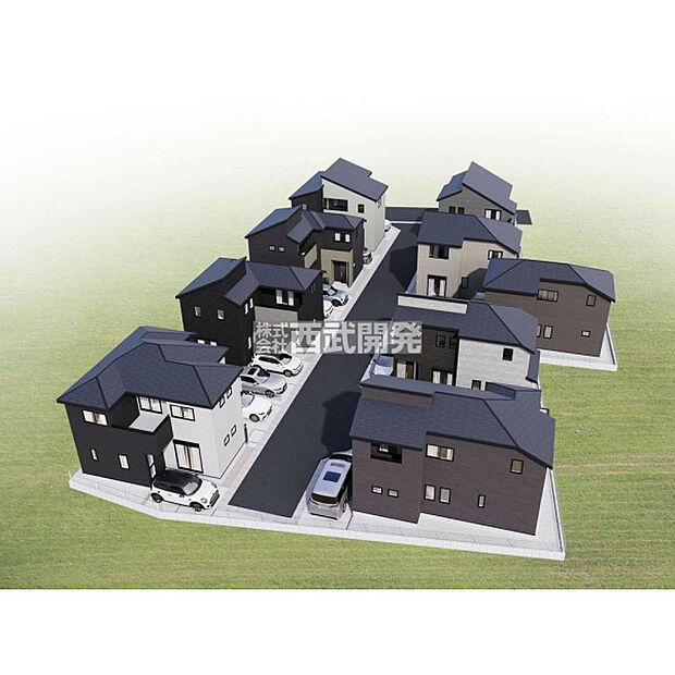 全体外観イメージパース（図面を基に描いたもので実際とは異なります）